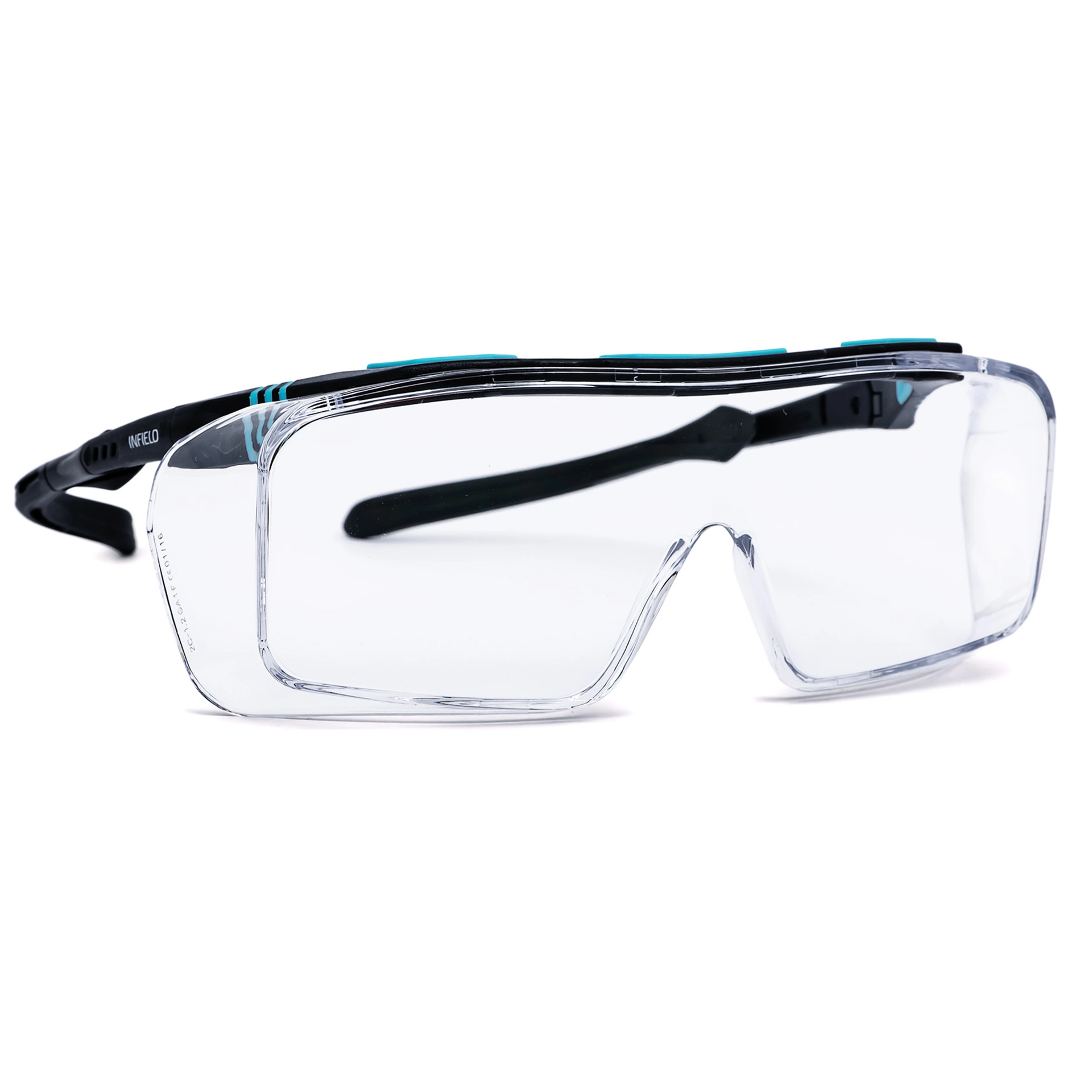 103173 - Schutzbrille für Brillenträger, schwarz/türkis