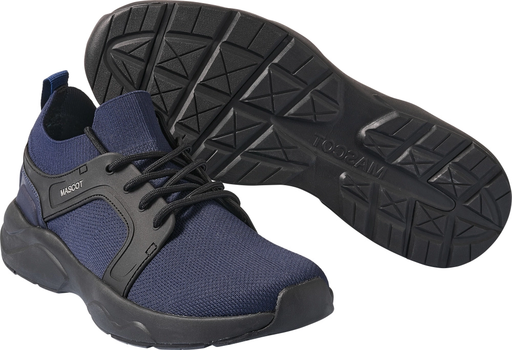 Sneakers mit Schnürsenkeln Arbeitsschuhwerk 01 Berufsschuh Größe 40, marine/schwarz