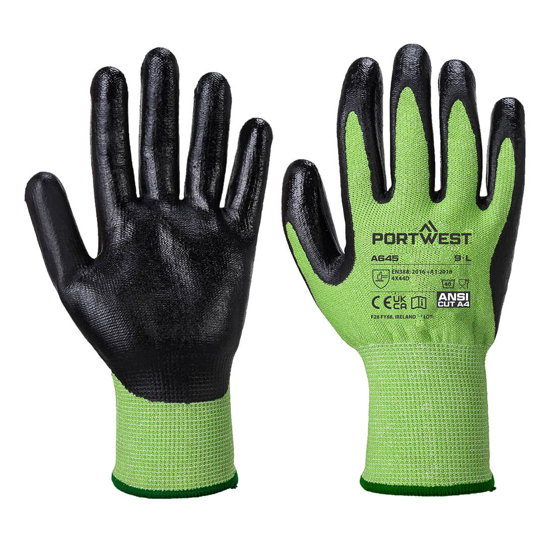 Green Cut Glove - Nitrile Foam