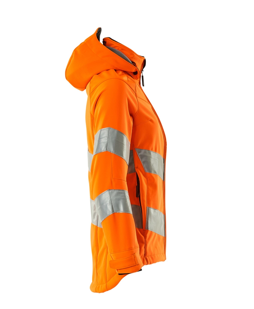 Soft Shell Jacke, Damenmodell, EN20471 Soft Shell Jacke Größe 3XL, hi-vis orange
